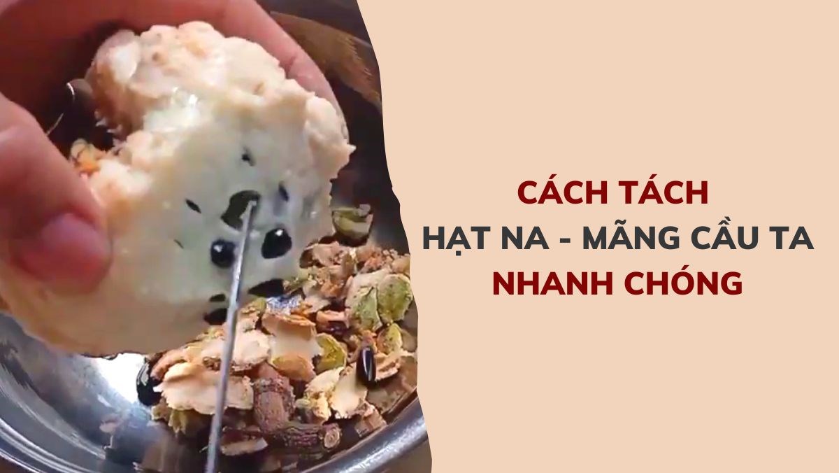 Cách tách hạt na - mãng cầu ta nhanh chóng
