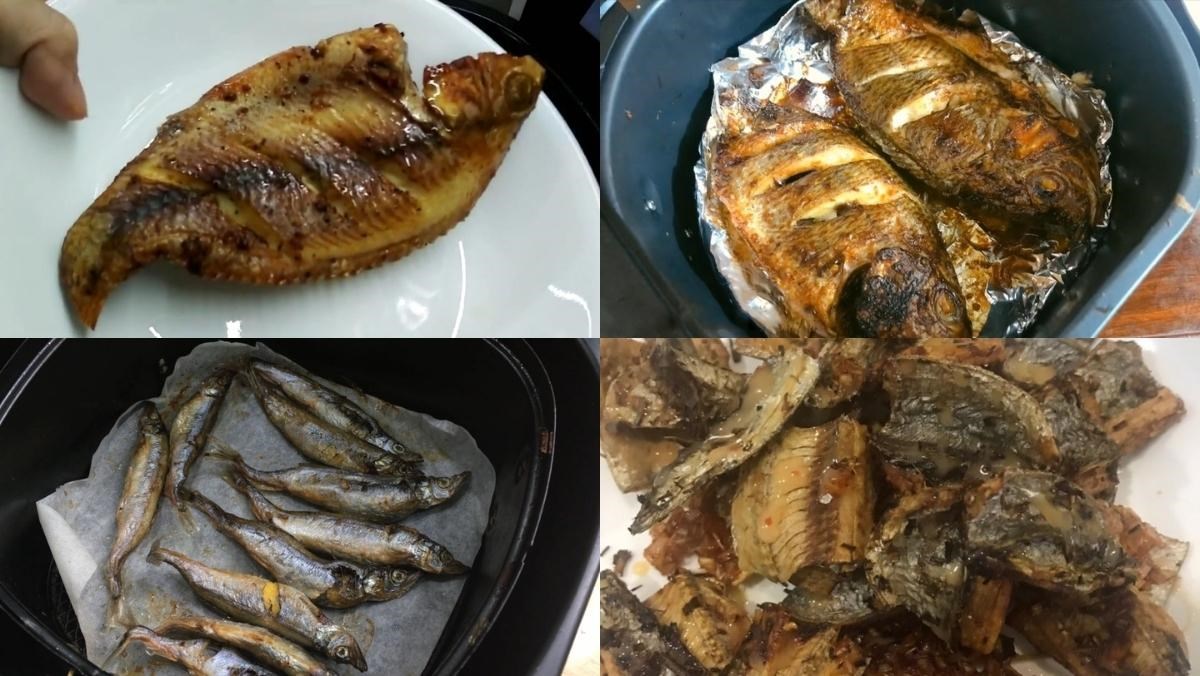 Chiên cá bằng nồi chiên không dầu