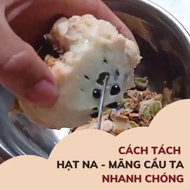Cách bóc tách hạt na - mãng mong ta nhanh chóng