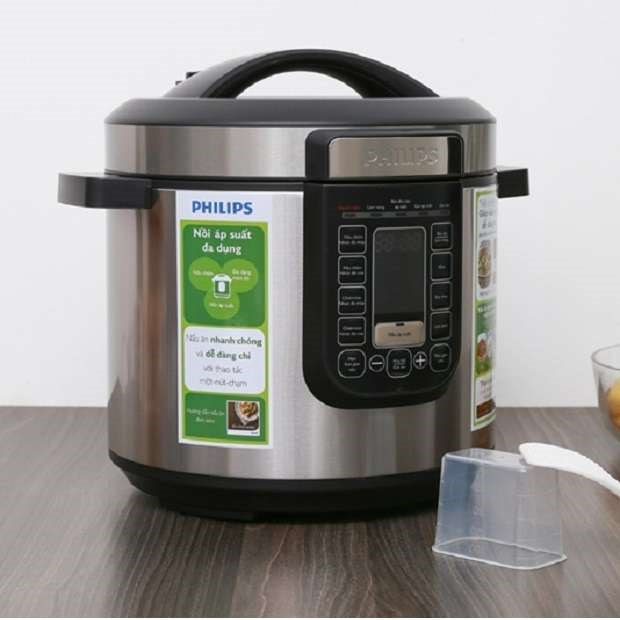 So sánh nồi áp suất điện Philips nút nhấn và nút vặn