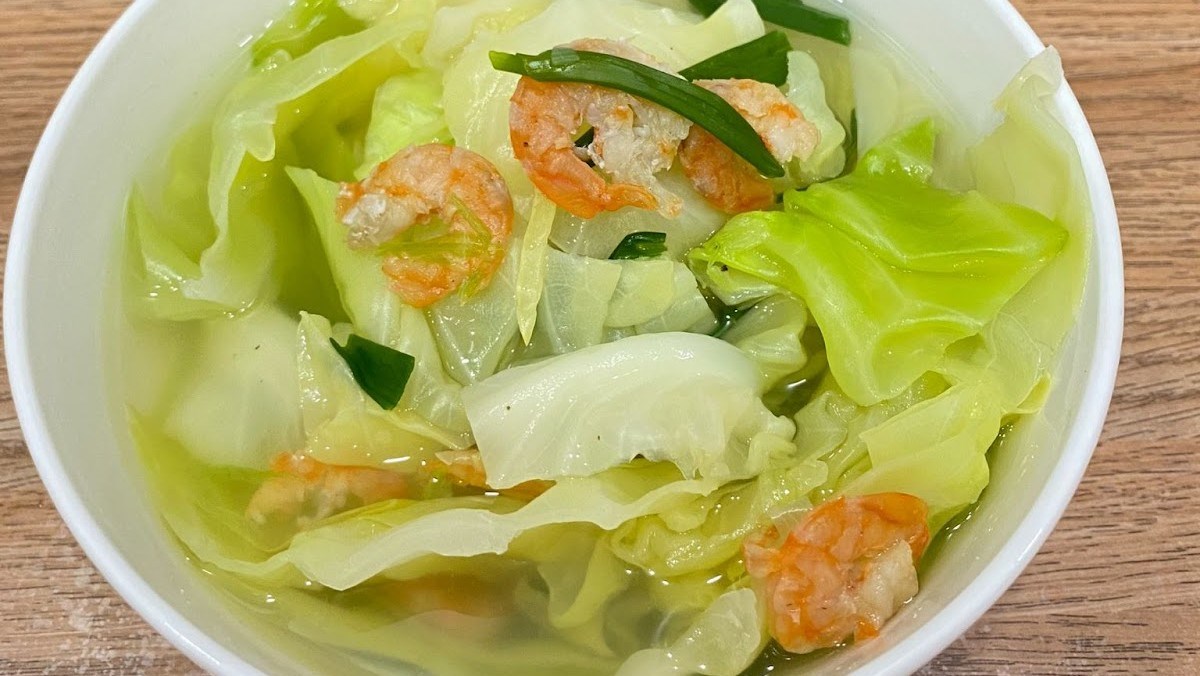 Canh bắp cải tôm khô