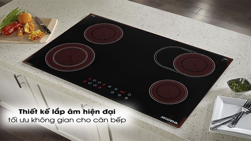 Bếp hồng ngoại 4 vùng nấu lắp âm Modena BC 1741