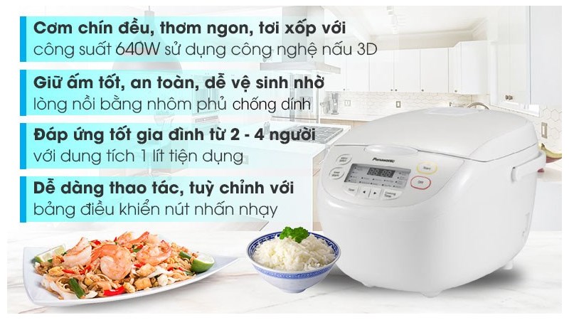 Nồi cơm điện tử Panasonic SR-CL108WRA