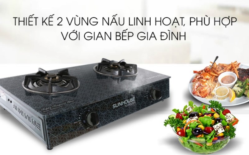 Bếp ga đôi Sunhouse Mama MMBB0787MT