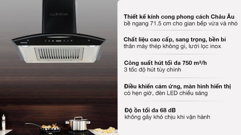 Máy hút mùi áp tường Daikiosan DKH-000001