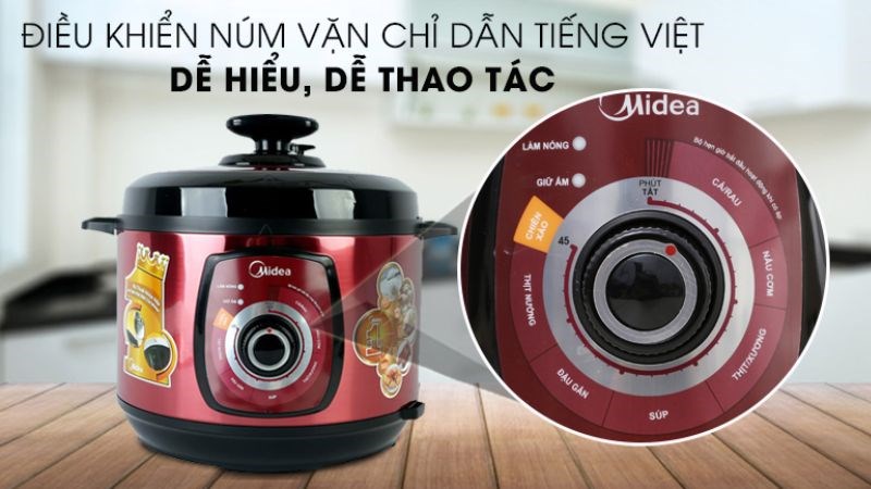 Nhược điểm nồi áp suất điện nút vặn Midea