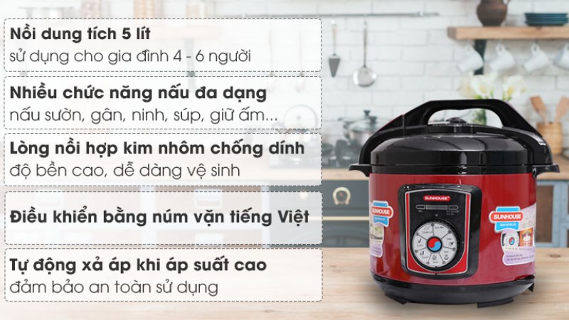 Nhược điểm của nồi áp suất điện nút vặn