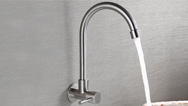 Vòi rửa chén tăng áp inox 304 Eurolife EL-RC08