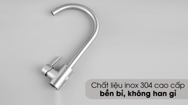 Vòi rửa chén nóng lạnh tăng áp inox 304 Eurolife EL-T012