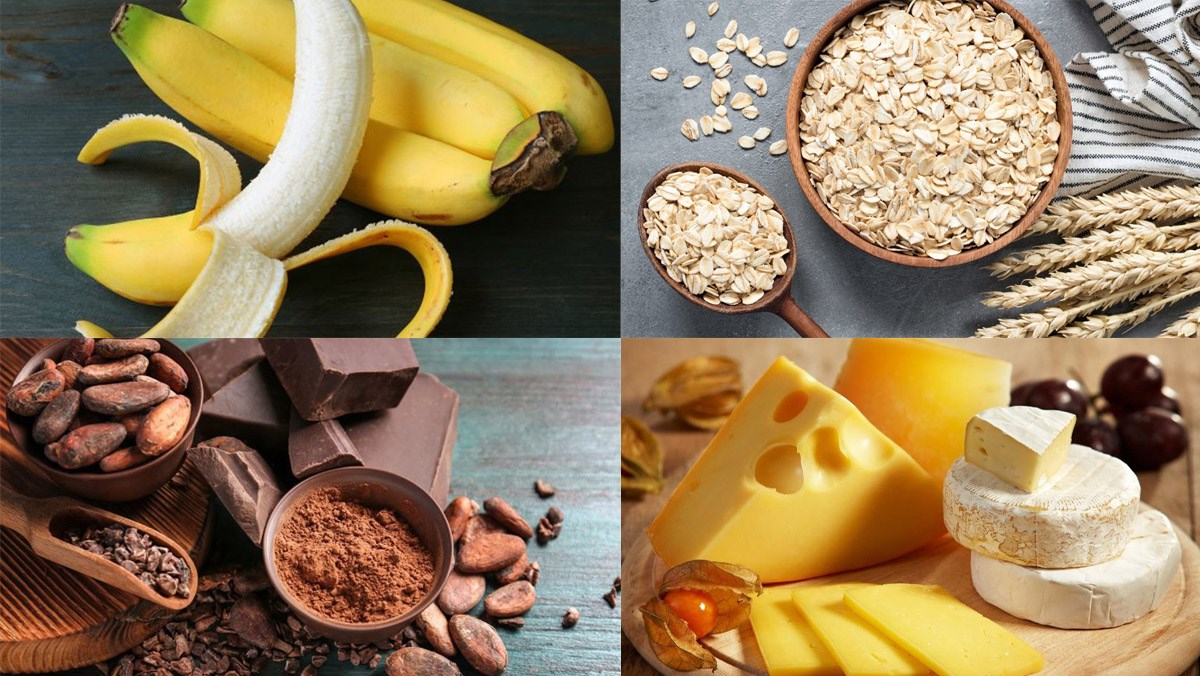 Nguyên liệu làm bánh chuối yến mạch cacao phô mai
