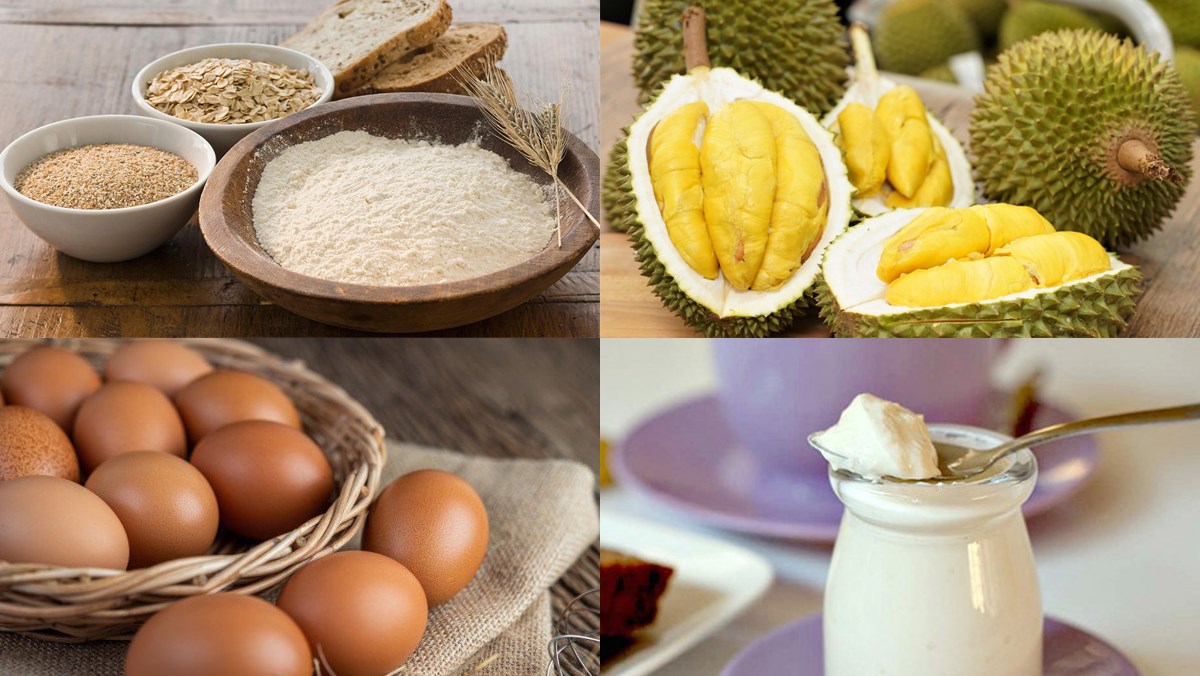 Nguyên liệu món ăn bánh crepe sầu riêng