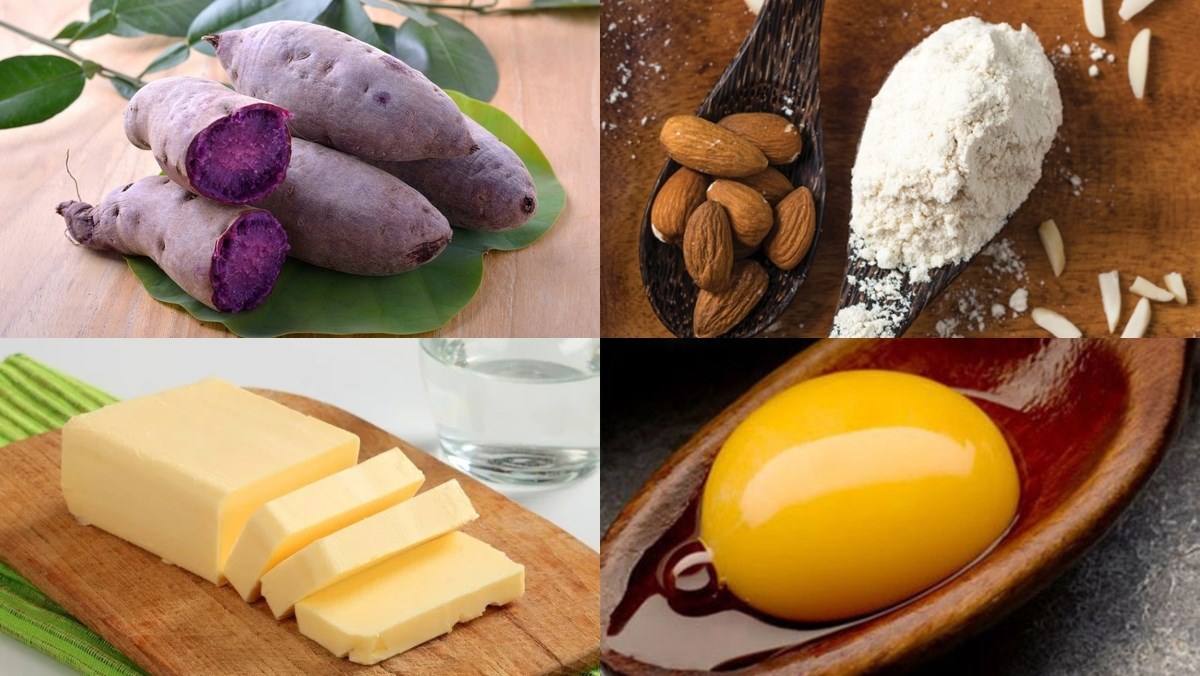 Nguyên liệu món ăn bánh tart khoai lang