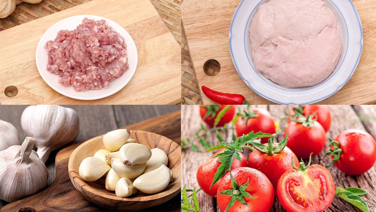 Nguyên liệu món ăn xíu mại trứng cút