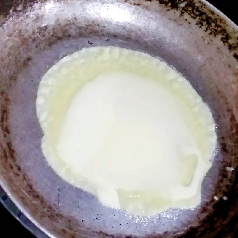 Bước 2 Chiên bánh Bánh crepe sầu riêng healthy