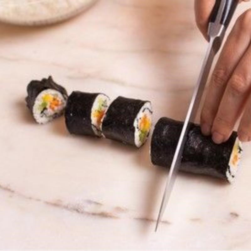 Bước 5 Làm cơm cuộn Cơm cuộn (kimbap) hoa đậu biếc