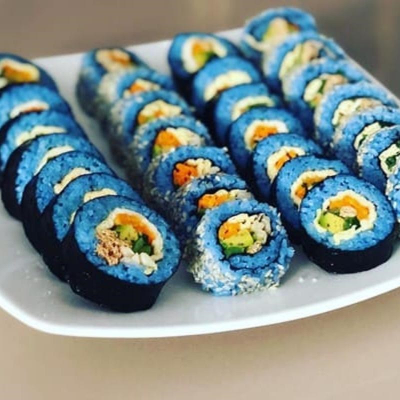 Bước 6 Thành phẩm Cơm cuộn (kimbap) hoa đậu biếc