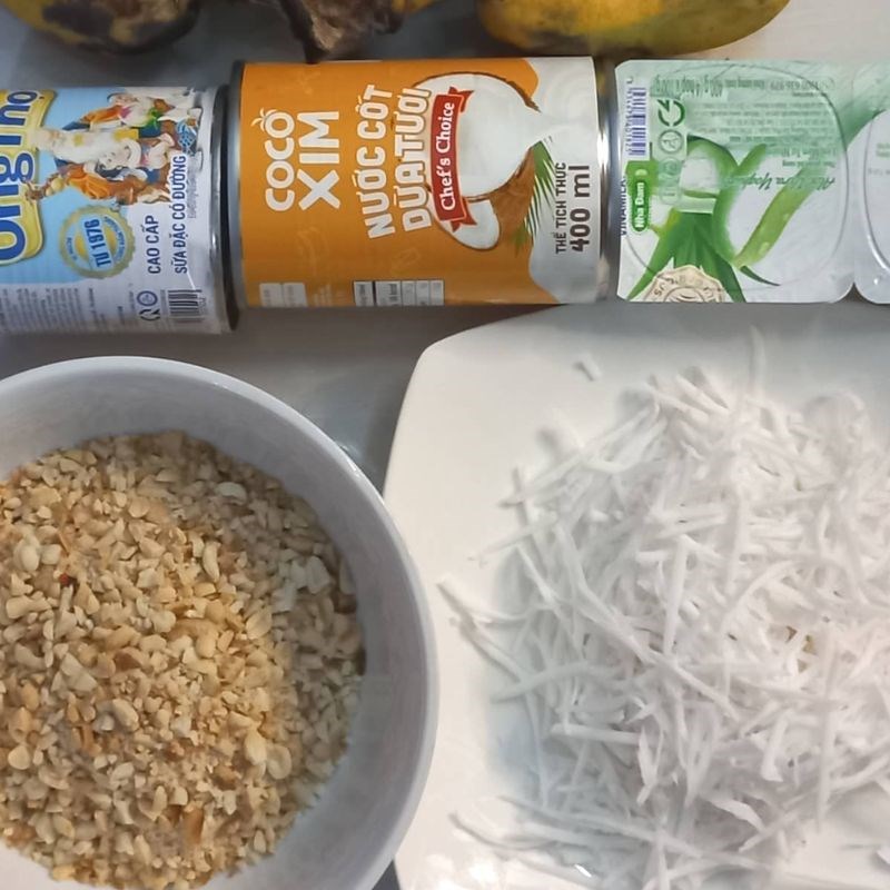 Bước 1 Sơ chế nguyên liệu Kem chuối