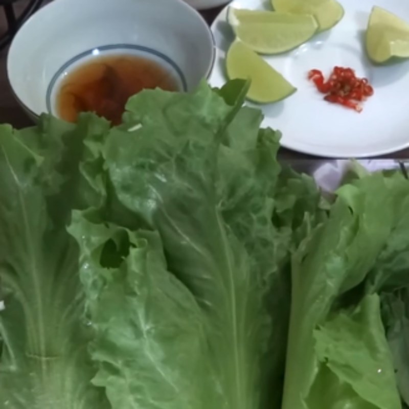 Bước 1 Sơ chế rau Bún gà sa tế