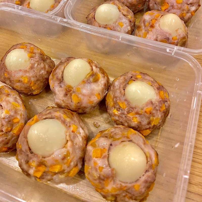 Bước 2 Tạo hình và hấp xíu mại Xíu mại trứng cút (công thức chia sẻ từ người dùng)