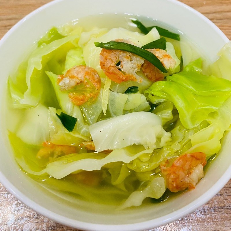 Bước 4 Thành phẩm Canh bắp cải tôm khô