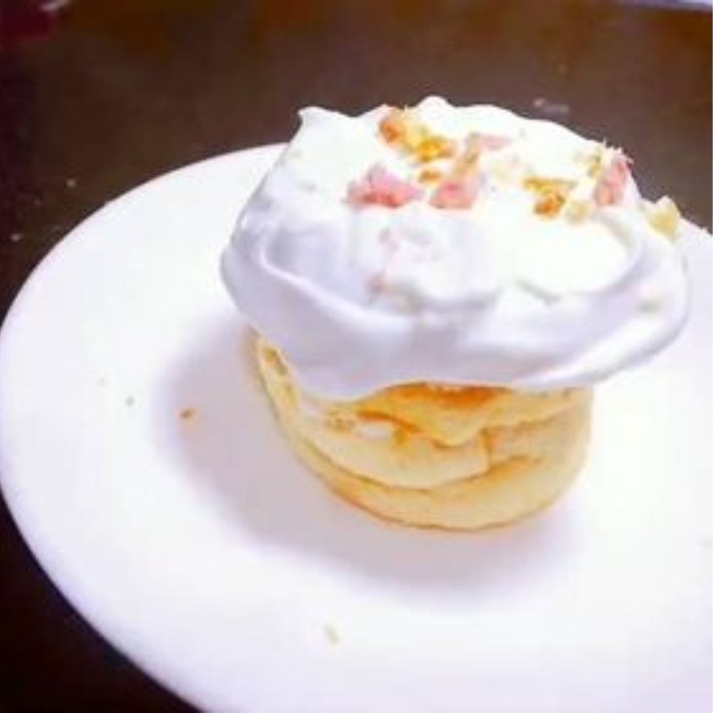 Bước 5 Thành phẩm Bánh bông lan kem trứng bằng nồi chiên không dầu