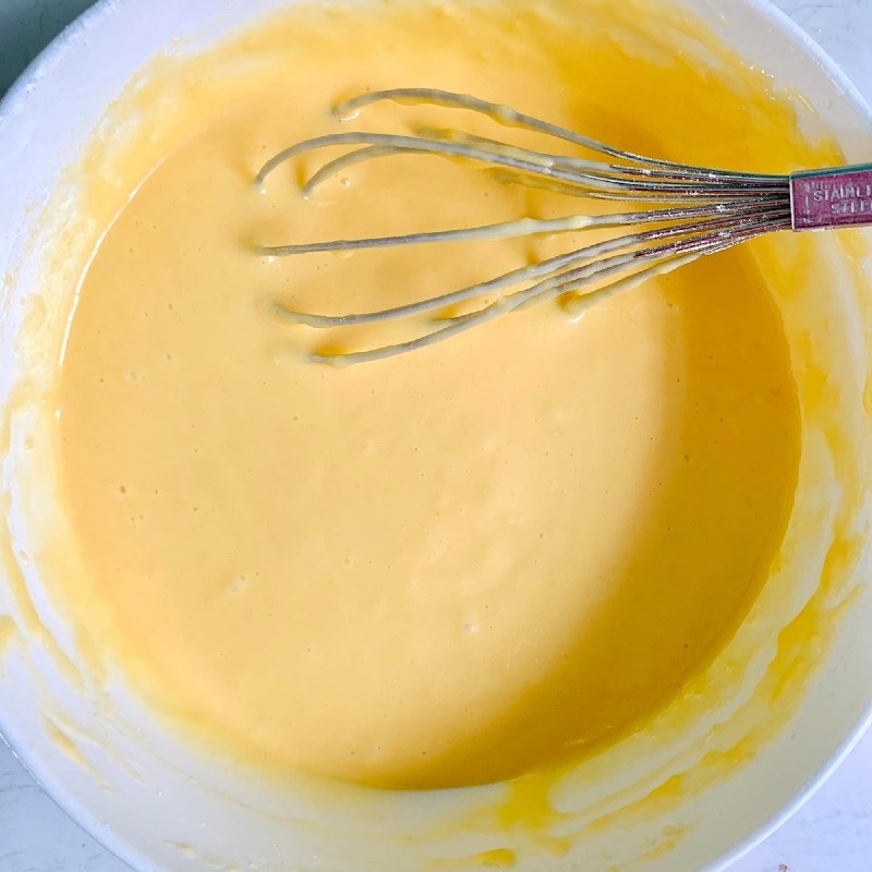 Bước 2 Trộn bột Bánh bông lan ngựa vằn