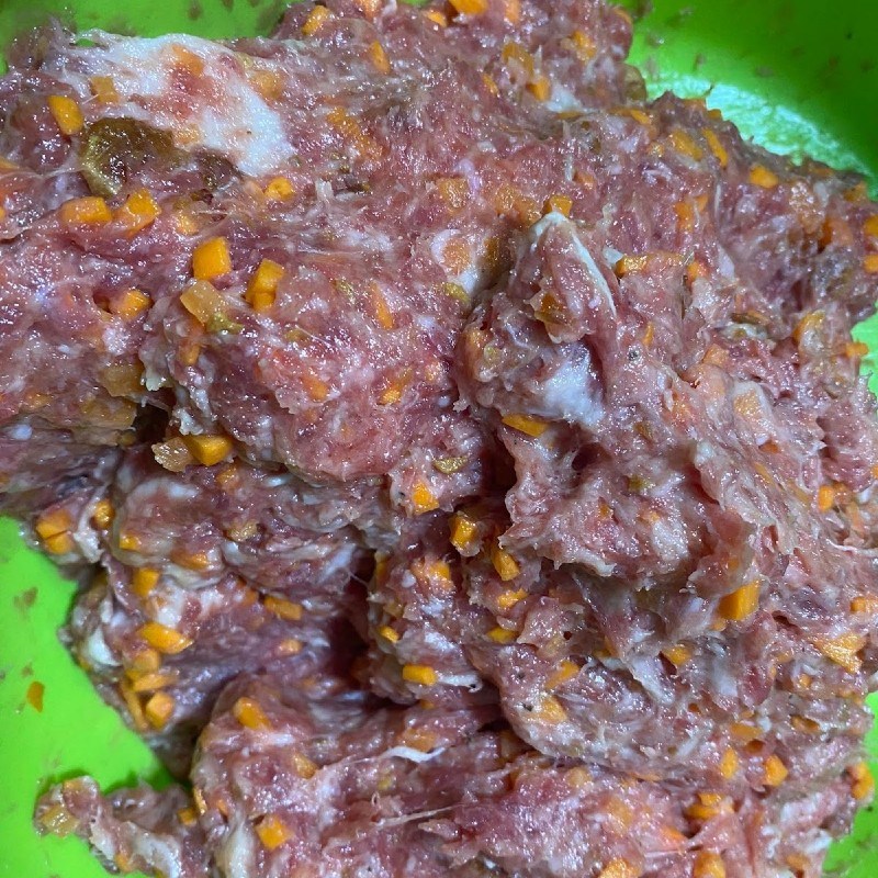 Bước 1 Trộn nhân xíu mại Xíu mại trứng cút (công thức chia sẻ từ người dùng)