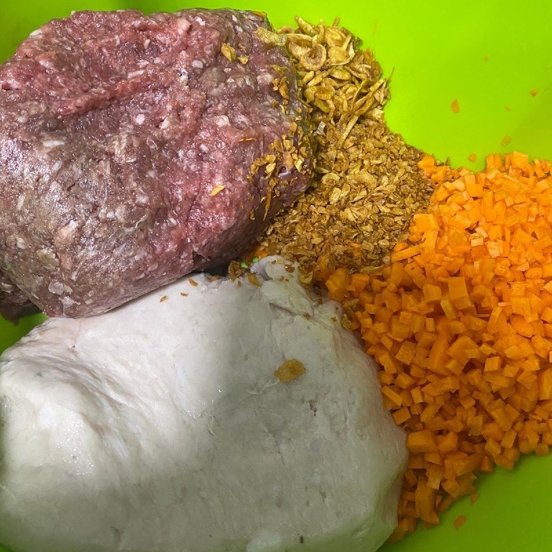 Bước 1 Trộn nhân xíu mại Xíu mại trứng cút (công thức chia sẻ từ người dùng)