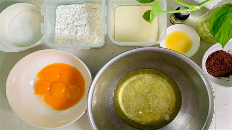 Nguyên liệu món ăn bánh bông lan ngựa vằn phô mai nhật bản