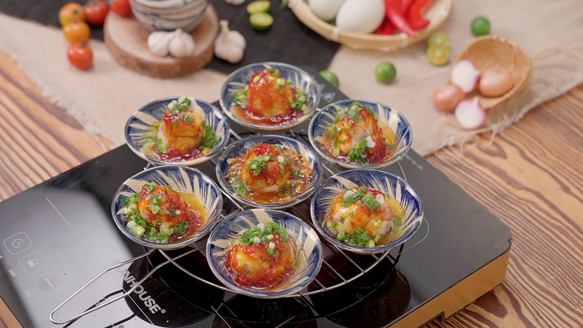 Vịt lộn nướng sốt ớt