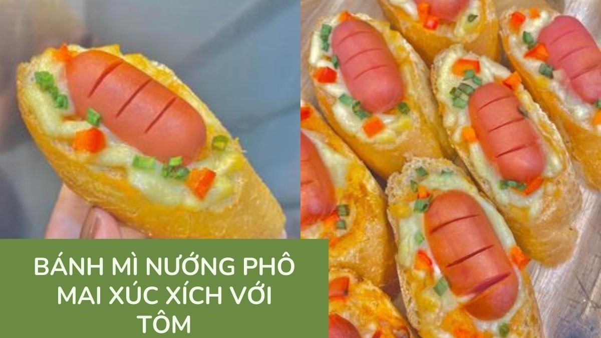 Cách làm pizza xúc xích phô mai dai dai ngon