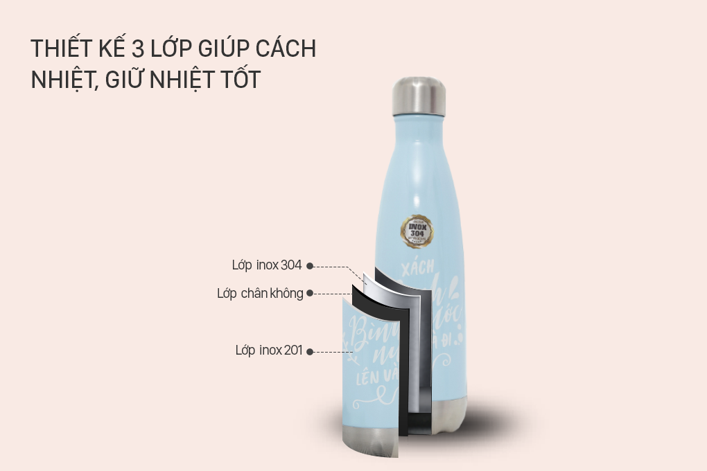 Bình giữ nhiệt inox 500 ml DMX BG001