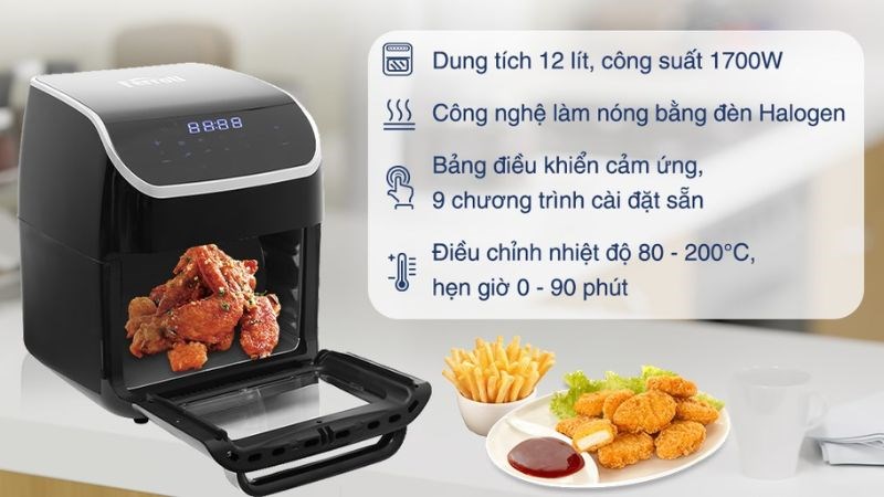 Ưu điểm lò chiên không dầu Ferroli  FAF-12D