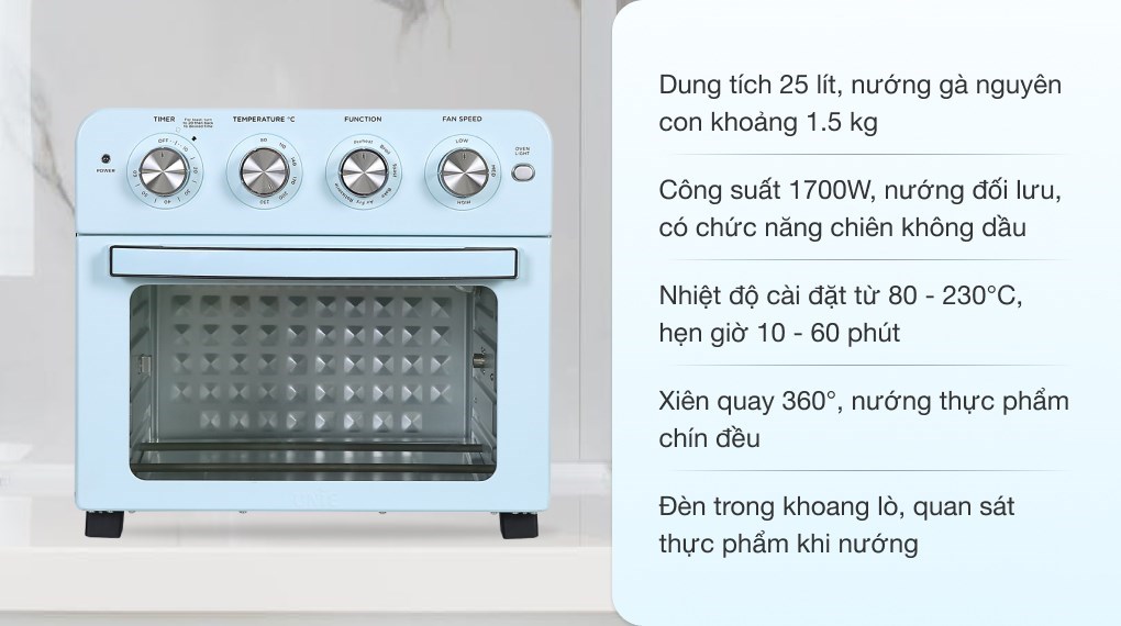 Lò nướng không dầu Unie Q37 25 lít