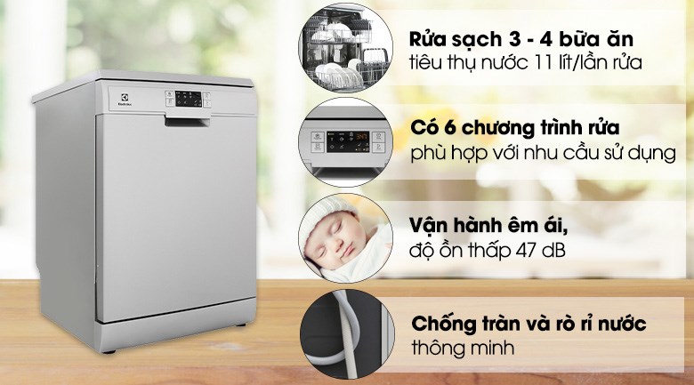 Máy rửa chén độc lập Electrolux ESF5512LOX