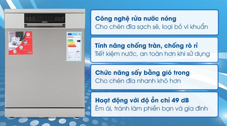 Máy rửa chén độc lập có sấy Galanz W60B1A401M-AE5(SS)