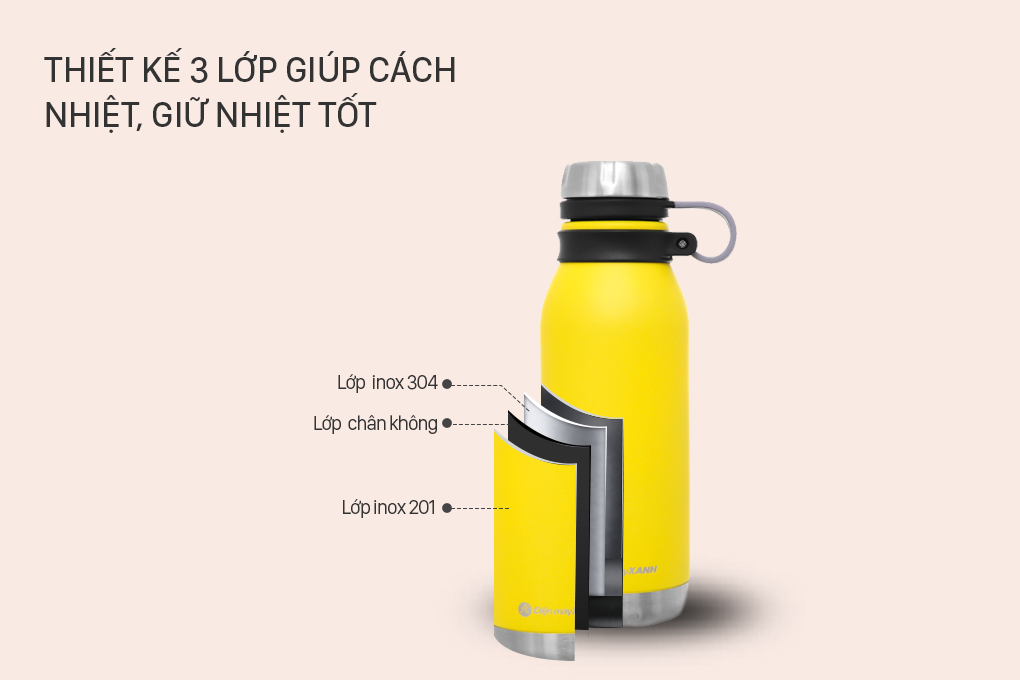 bình giữ nhiệt inox 530ml DMX KS K530B19