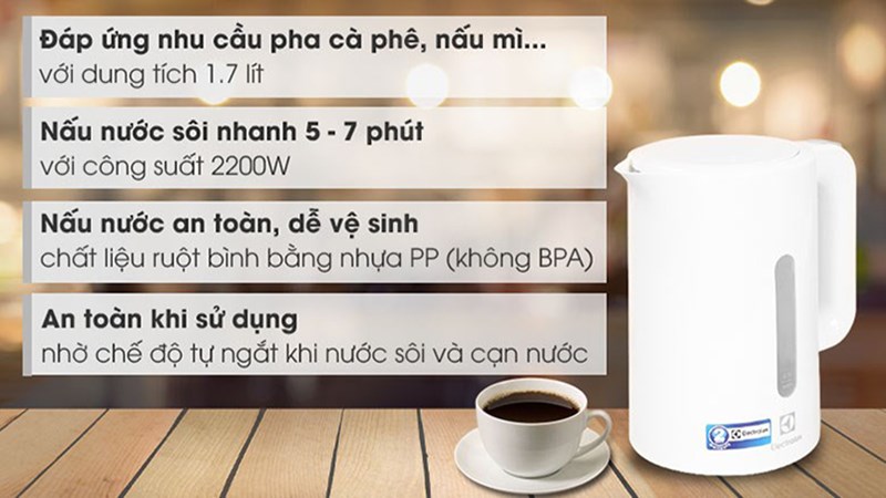 B&igrave;nh đun si&ecirc;u tốc 1.7 l&iacute;t E2EK1-100W