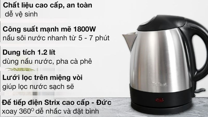 b&igrave;nh đun si&ecirc;u tốc Tefal KI431D10