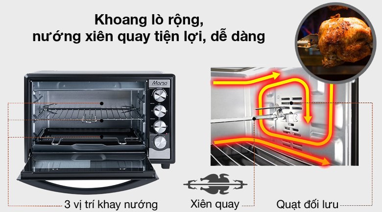 Chọn lò nướng bằng cách chọn các tiện ích đi kèm