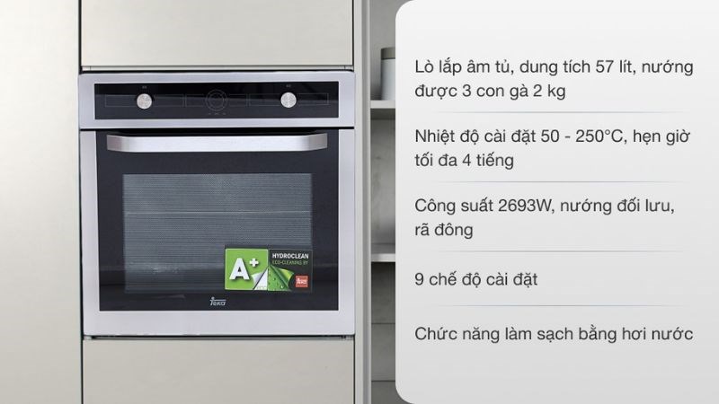 Lò nướng âm Teka HL 850 57 lít