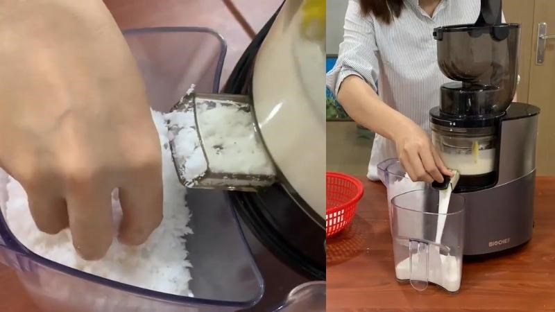 M&aacute;y &eacute;p chậm &eacute;p nước cốt dừa