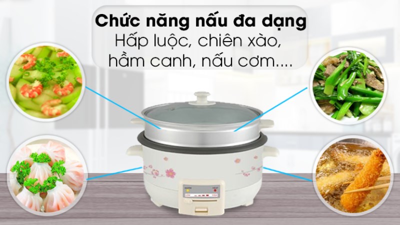 Chức năng đa dạng của nồi lẩu điện Delites CBR45-90 4.5 lít