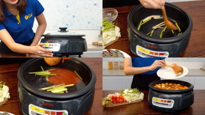 C&aacute;ch sử dụng nồi lẩu điện Supor HFK26EVN-130