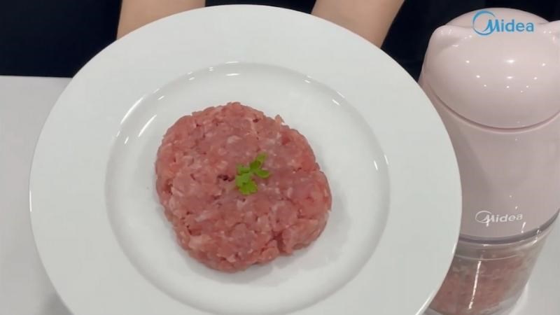 Thành phẩm thịt xay bằng máy xay thịt mini Midea MJ-BC200G