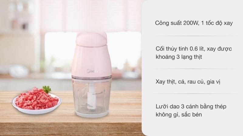 Ưu điểm máy xay thịt mini Midea MJ-BC200G