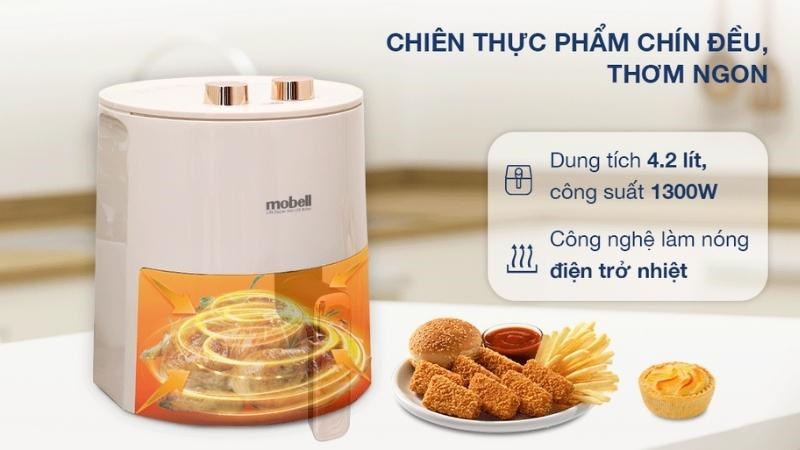 Chức năng nồi chiên không dầu Mobell AF-19