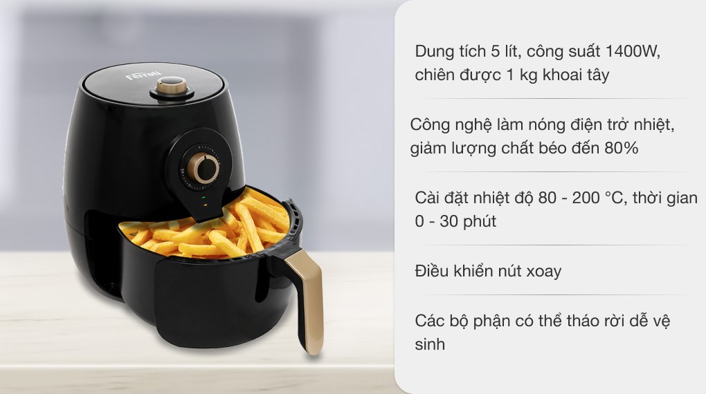 Ưu điểm nồi chi&ecirc;n kh&ocirc;ng dầu Ferroli FAF-5.0M3 5 l&iacute;t