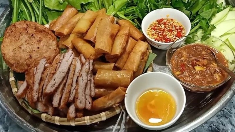 Thành phẩm chả giò chiên bằng lò nướng