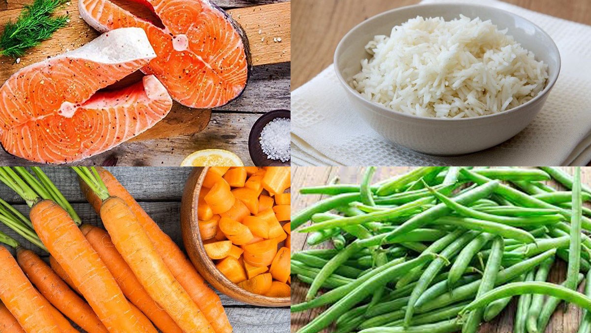 Nguyên liệu món ăn 2 cách làm cơm chiên cá hồi